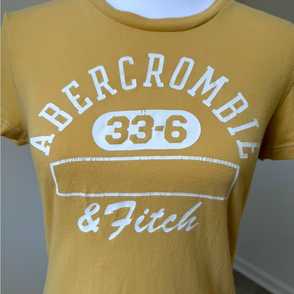Yellow Abercrombie and Fitch Baby Tee - Picture 2 of 9